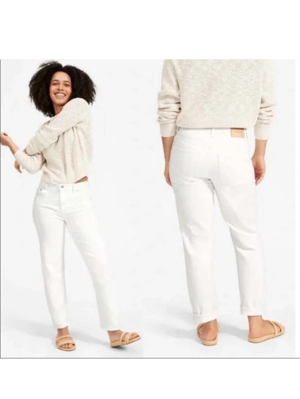 Everlane The Lightweight Relaxed Jean in White Women’s Size 29 Regular NWT